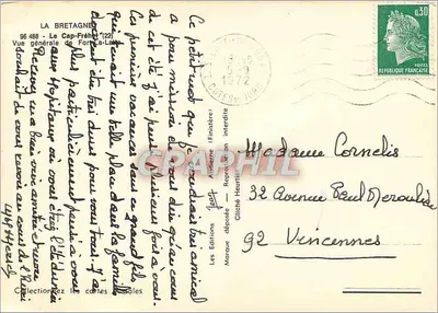 Le Cap-Frênet — Vista geral do Forte La-Latte — Les Éditions Audierne (Finistère) — Verso