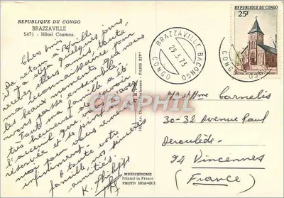 Brazzaville — O Baobá da Paz — Mexichrome, editor HOA-QUI — Verso