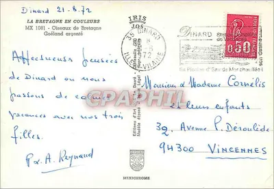 Srebrny gęsiówka — Dinard — Editions d'Art Jos — Rewers