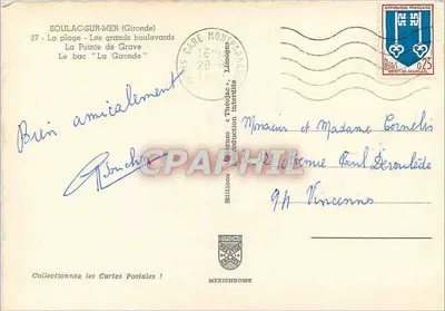 Soulac-sur-Mer — vista panorâmica e porto — Edições Mexichrome — Verso