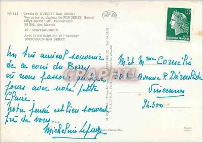 Polowanie na sarny — Zamek w Fougeres — M. R. GEL, Fotograf i Wydawca — Rewers