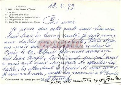 Les Sables-d'Olonne — widok panoramiczny i lokalne sceny — Audierne (Finistère) n°23.306.1 — Rewers