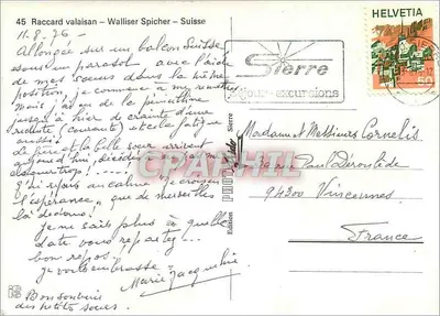 Raccard valaisan — Walliser Spicher — Szwajcaria — Wydawnictwo Sierre-Excursions — Rewers