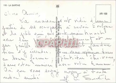 La Sarthe — Pocztówka turystyczna z 8 widokami — Wydawca Artaud Frères — Rewers