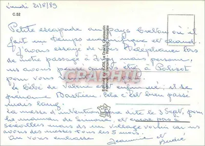 Panorama do País de Fouesnant e Beg-Meil — Edições J.JOS, Le Degré, Châteaulin — Verso