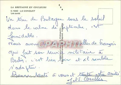 Le Conquet — Os cais — Edições Le Dandré Châteaulin — Verso