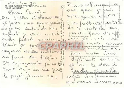 La Chaumoise — Les Sables d'Olonne — Wydawca APTA D'Féres — Rewers