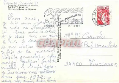 Pin marítimo — Rocha e mar — Edições M.I.R. Cannes Permanent — Verso