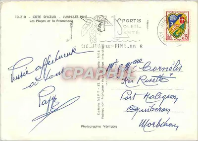 Juan-les-Pins — Las Playas y la Promenade — Ediciones Soleil Anté — Reverso