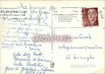 Frutas de Valência — Pêssegos, peras, laranjas e limões — editor CAPHIL — Verso