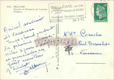Belleme — Douves e muros do antigo castelo — editor CAD — Verso