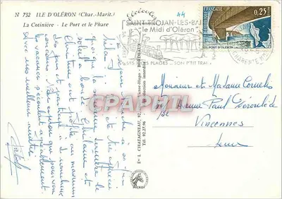 Ilha de Oléron — O Porto e o Farol — Editor Olée, n° 732 — Verso