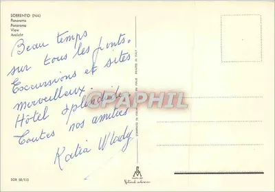 Sorrento (NA) — Pejzaż — Wydawca G. Poligrafo SOR 50/115 — Rewers
