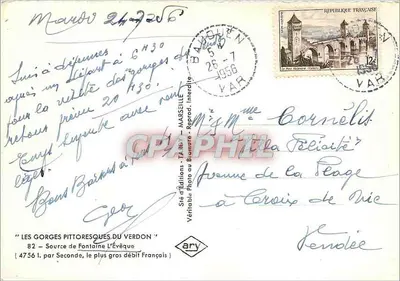Piekliwe Wąwozy Verdonu — Źródło Fontaine-l'Évêque — Ary — Rewers