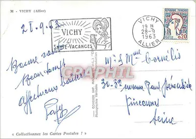 Vichy — vista panorâmica — Comblé Imp. (n° 34-4-L) — Verso
