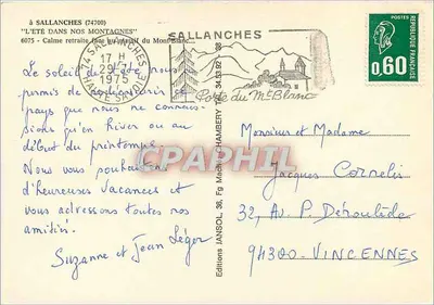 Sallanches — O verão nas nossas montanhas — Edições Jansol — Verso