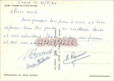 Dinard — Tempestade na costa selvagem — Les Editions Dinand — Verso