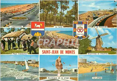 Saint-Jean-de-Monts — vista panorâmica com os locais emblemáticos — editor Artaud