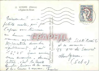 A Igreja de São Alban — Lormes (Nièvre) — Les Éditions du Moulin, S.-C.-O. — Verso