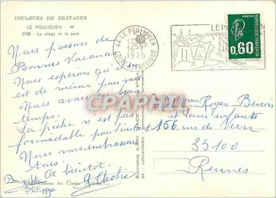 Le Pouliguen — vue panoramique du port, de la plage et de la ville — Éditions Louannec, n°2759 — Verso