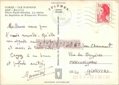 Plac św. Nikodema — Bastia — Wydawnictwo Colomba — Rewers