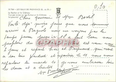 Les Baux-de-Provence — vista aérea do castelo e das ruínas — Éditions 62-Lyon-Villemanne — Verso