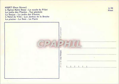 Niort — Panorama de Niort — A 32 — Verso