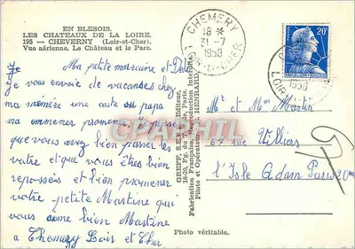 Zamek Cheverny — Widok z powietrza — Greff & Henrard — Rewers