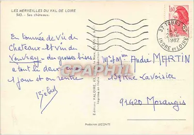 Zamki Loary — Wydawnictwo Valoïre, nr 543 — Rewers