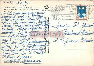 Schloss Calan von der Douaniers-Passage aus — Saint-Quay-Portrieux, Côtes-d'Armor — Verlag: Française Éditions — Rückseite