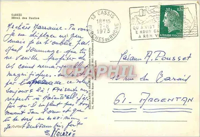 Cassis — Hotel Pocztowy — widok zamek i park — Rewers