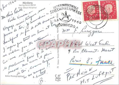 Nuremberg — Hospital do Espírito Santo — editor Stojä, n° 25 — Verso