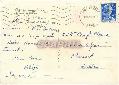 As margens do Risle — Pont-Audemer — Cap — Verso