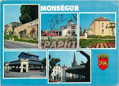 Monségur — vista panorâmica — Imprimerie A. et J. Argounnec