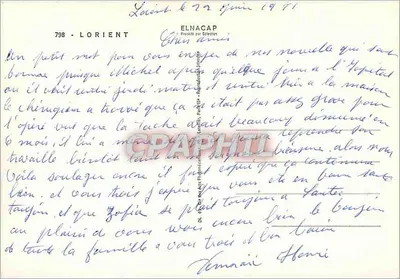 Lorient — port wojenny, nowoczesna miasto — Elnacap, n°798 — Rewers