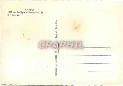 Annecy — Basilica e Monastero della Visitatione — Edizioni G. Mouchet — Verso