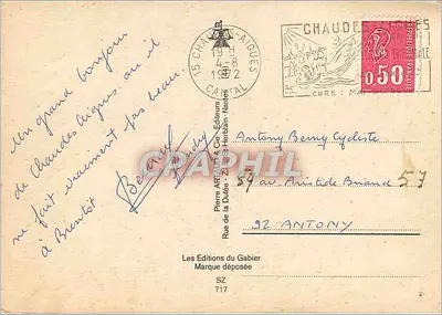 Chimpanzé ciclista — Club de la Pedale... — Pierre Artaud & Cie, Editores — Verso