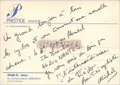 Homem transportando uma carga de caixas — Paris — edições Prestige — Verso