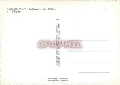 Plateau-d'Assy (Alta Saboia) — A Igreja — Coleção Combier 'Pequenas Galerias' n°6 — Verso