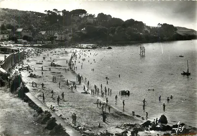 Treboul-Douarnenez — A praia dos Areias Brancas com maré alta — Editores d'Art Jos, Châteaulin