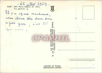 SIXT (Alta Saboia) — Vista geral — Editor Les Éditions LECCELLARD — Verso