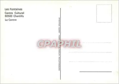 As Fontes — Centro Cultural — 60500 Chantilly — Verso