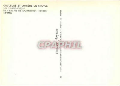 Jezioro Retournemer — Wysokie Wosgi — Wydawnictwo Jean-Jaurès, Paryż — Rewers