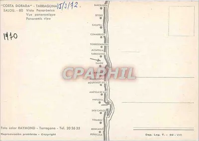 Salou — Widok panoramiczny — Fotografia kolorowa Raymond, Tarragone — Rewers