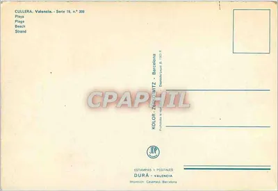 Cullera - Plaża - seria 19, nr 309 — Rewers