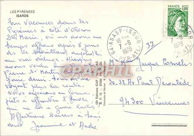 Dwa kozlice na skale — zasłonięte雪山 w tle — wydawca IRIS — Rewers