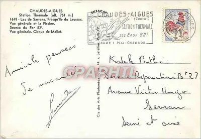 Chaudes-Aigues — ogólny widok i miejsca termalne — Ektacap — Rewers