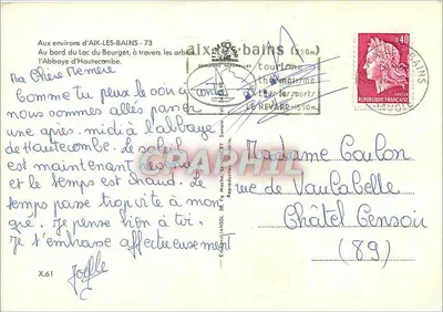 Uitzicht op het meer van Bourget — Abdisse Hautecombe — Aix-les-Bains — Achterkant