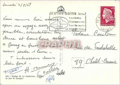 Rocher de la Chambotte — Jezioro Bourget — Wydawca: TALCOLOR — Rewers