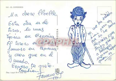 Toreador i byk — scena szopki — wydawca La Landera, nr 540 — Rewers